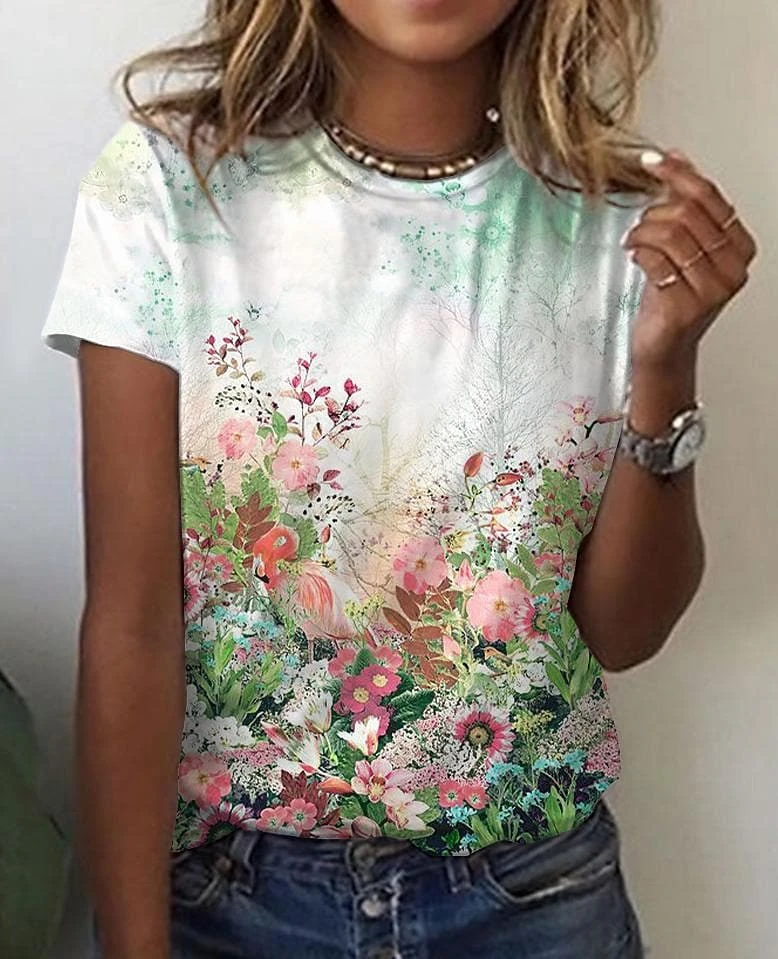 Весенне-летняя элегантная женская футболка Свободная Повседневная Топ с