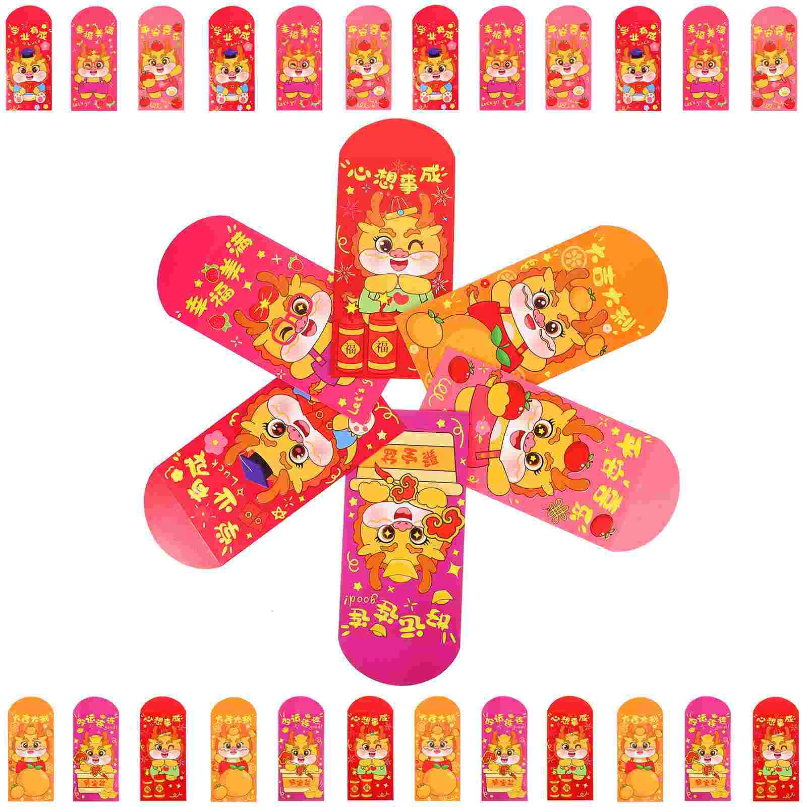 

30Pcs Versatile Spring Festival Bags Money Storage Pockets Luck Money Packets Festival Supply