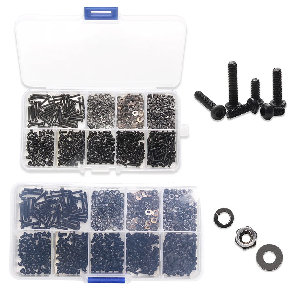 

Винты и гайки из высокоуглеродистой стали с шестигранной головкой, 600 шт.