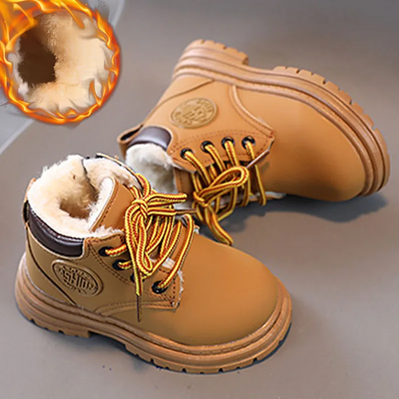 

Ботильоны детские на молнии, модная обувь, на шнуровке, зимняя обувь для девочек, повседневные кроссовки, теплые плюшевые ботинки