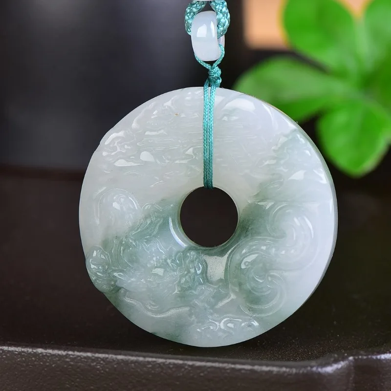 Изысканный кулон Tianshan Cui с драконом из зодиака и нефритом то же самое для мужчин