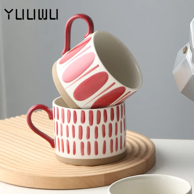 Керамическая кружка Макарон карамельного цвета в стиле Ins простая кофейная чашка