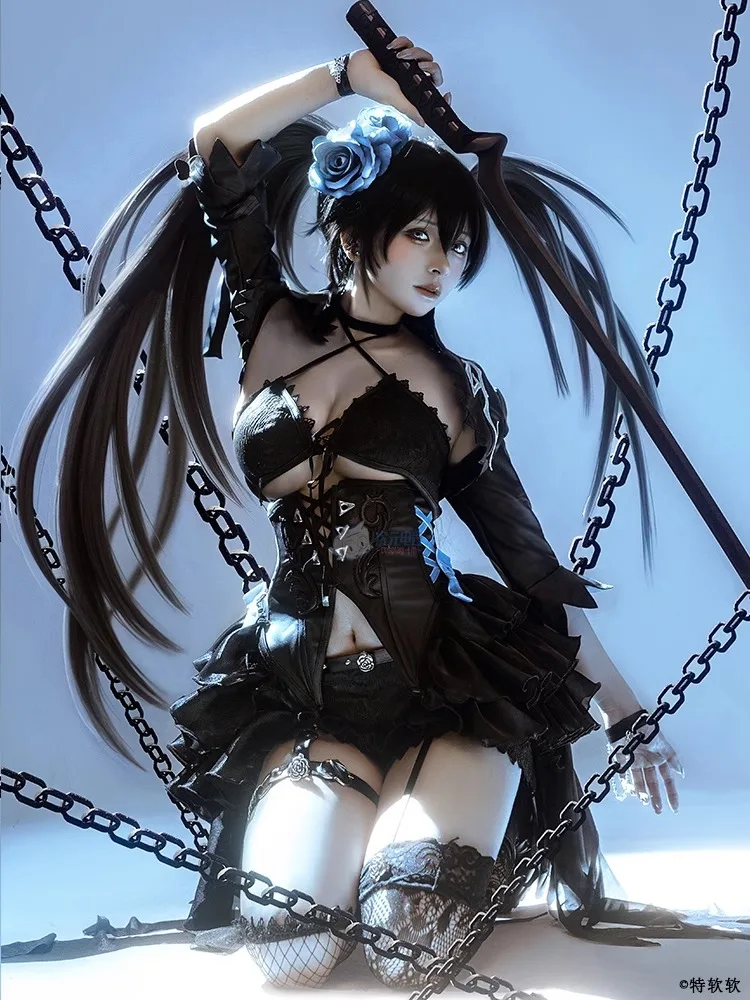 BRS Косплей Костюм BLACK ROCK SHOOTER Платье Женский Сексуальный Вечерний Хэллоуин