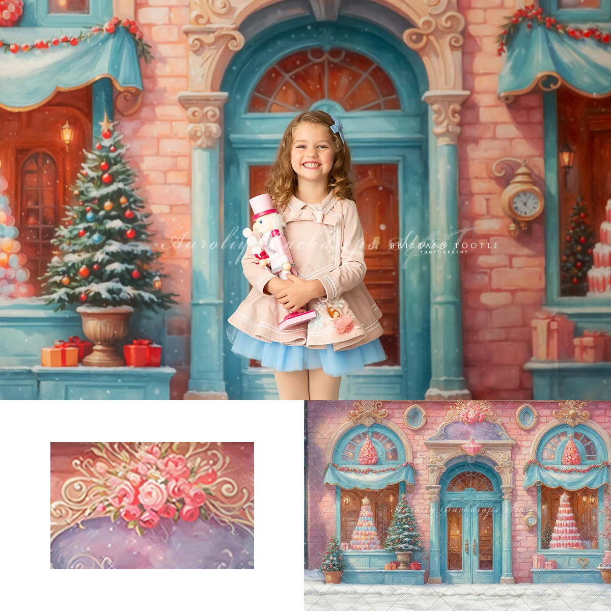 Праздничный бутиковый фон Sugarplum реквизит для семейной фотосъемки взрослых