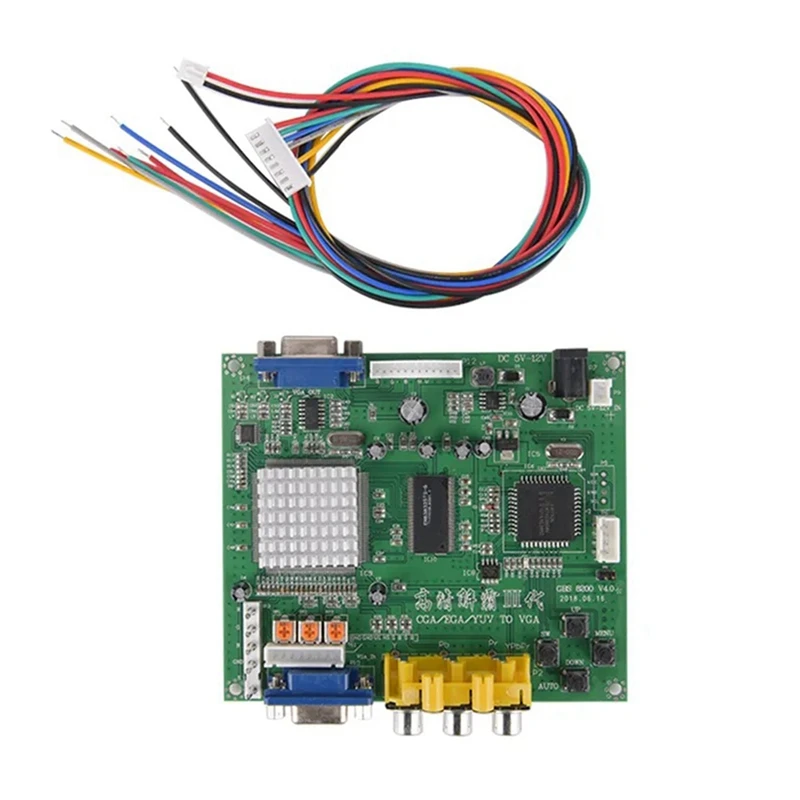 Плата преобразователя видео HD RGB/CGA/EGA/YUV в VGA HD9800/GBS8200