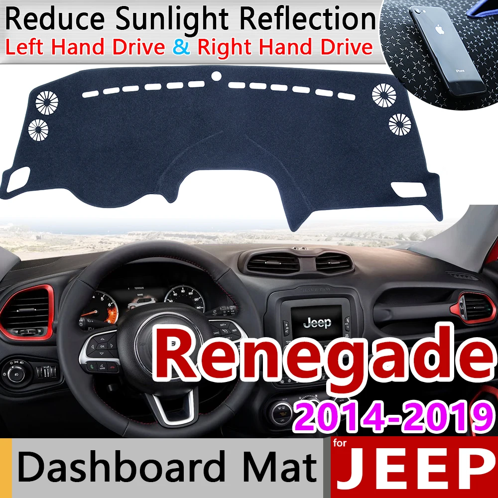 

for Jeep Renegade 2014~2019 BU Anti-Slip Mat Dashboard Cover Pad Sunshade Dashmat Car Accessories Trailhawk 2015 2016 2017 2018