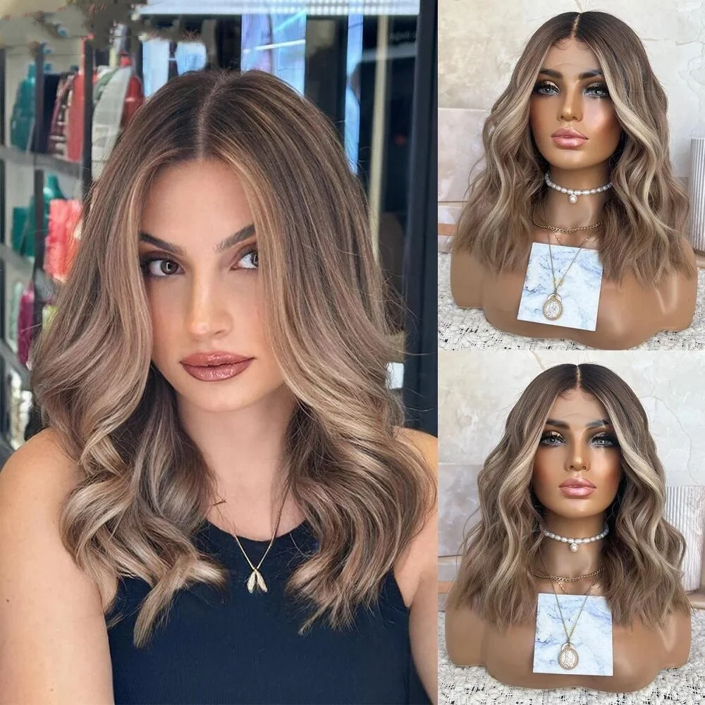 Soft 18Inch 5x5 Silk Base Highlight Blonde Body Wave Glueless Jewish Human Hair Wig Baby HD Lace European Preplucked