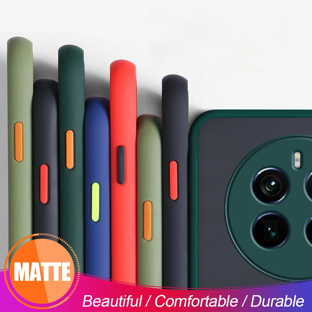 Противоударная Броня матовая фотография для Realme 12 Pro + искусственная кожа мягкий