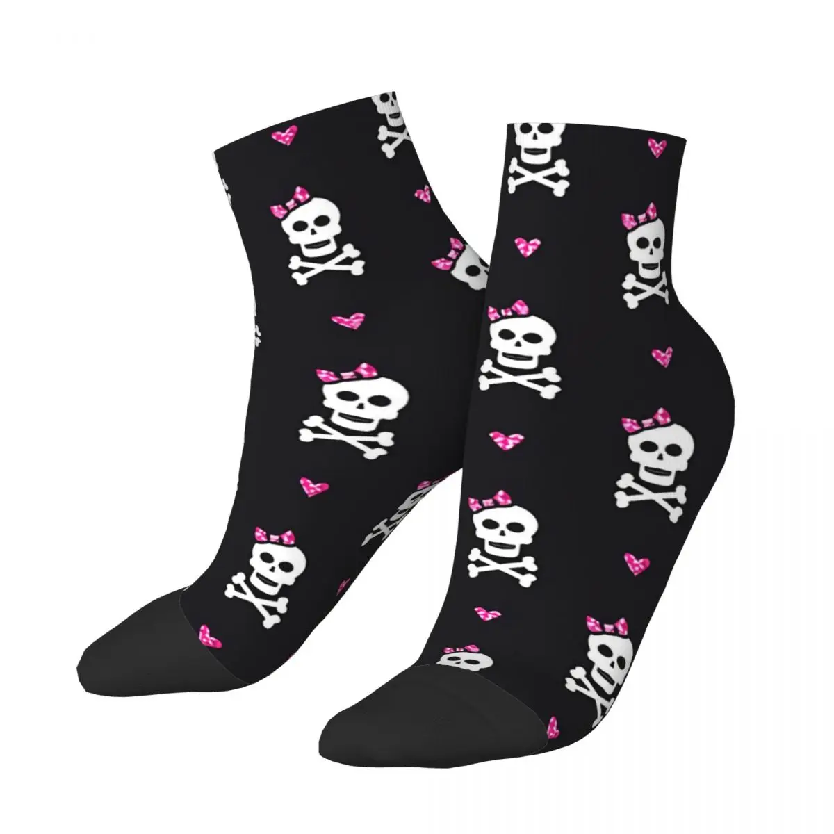 

Happy Men's Ankle Socks Sugar Skull And Cross Bones Monster High Doll Street Style Novelty Crew Sock Gift Pattern Printed