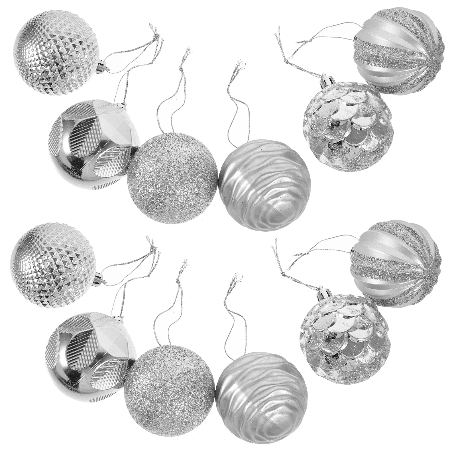 

12Pcs Christmas Baubles Shatterproof Balls Christmas Tree Ornaments for Xmas Hanging Decoration