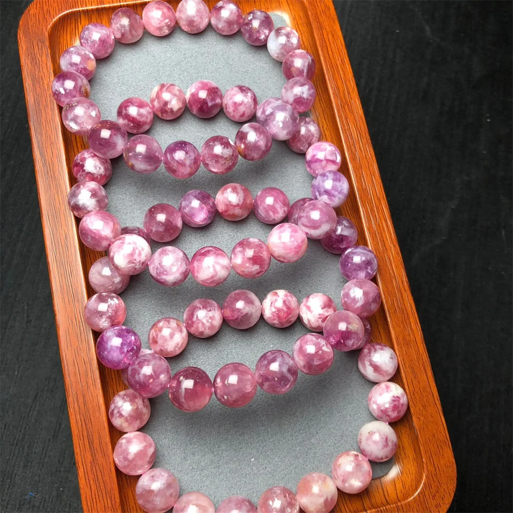 Женский браслет из натурального фиолетового изумруда 11 мм 1 шт.