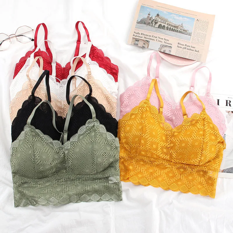

Women Bras Lingerie Padding Sexy Underwear Bralette Fashion Brassiere Female Sports Intimates Sleeping Underwear Bralette Tops