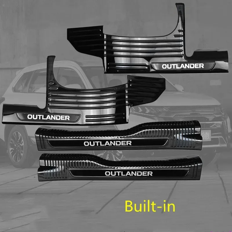 

Для Mitsubishi Outlander 2016-2021, искусственная защита для багажника из нержавеющей стали, аксессуары для автомобиля против царапин