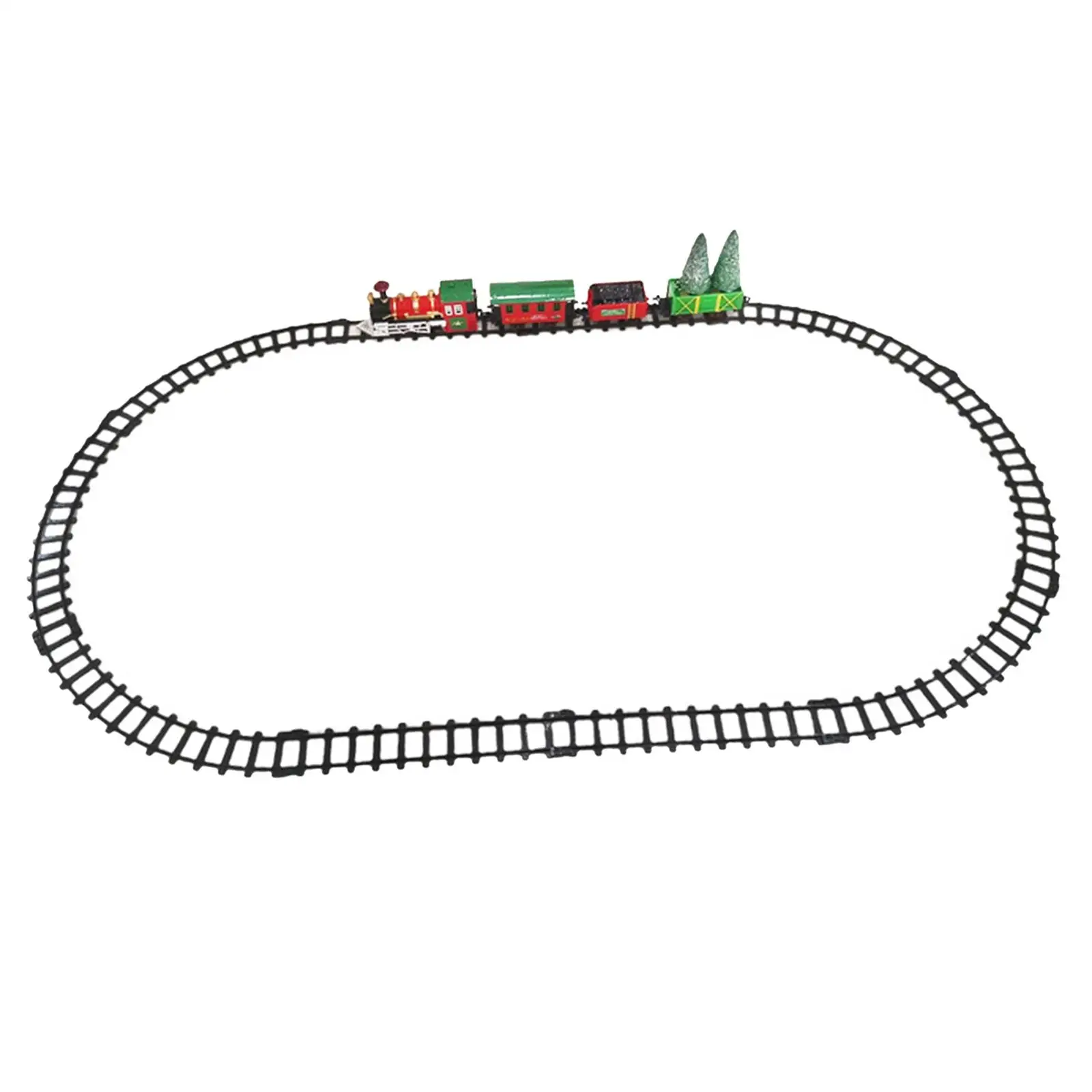 

Железнодорожный трек раннего образовательного стандарта, Рождественский поезд, набор электрического поезда для девочек, мальчиков, малышей, праздничные подарки