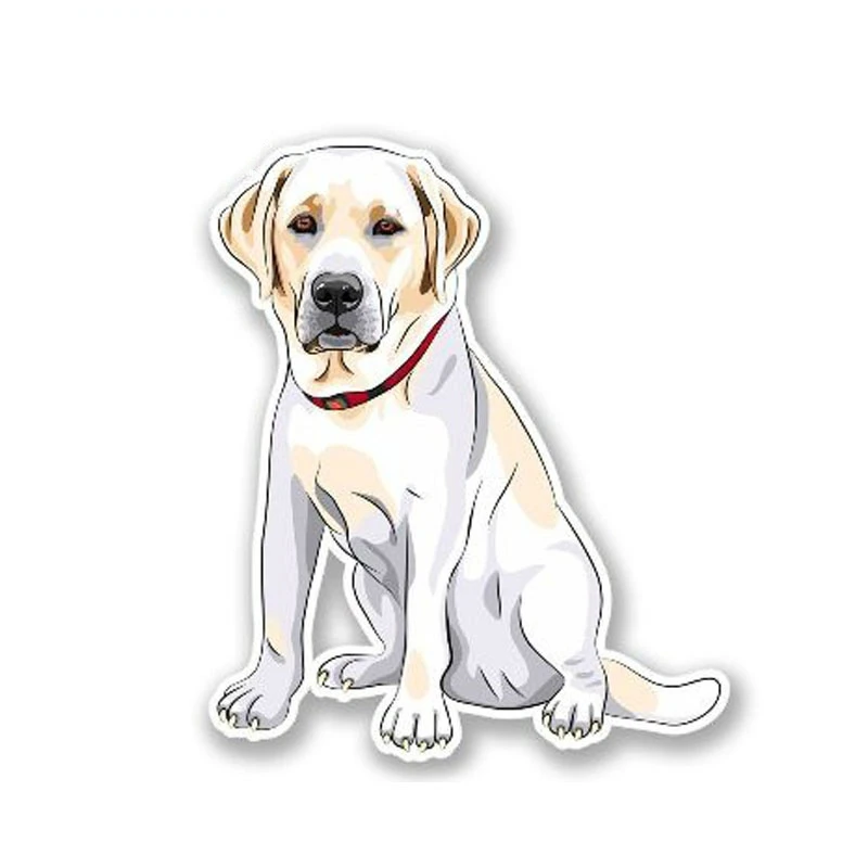 Pet Dog Labrador Retriever 3D Torn Car Sticker Original Design Vinyl Trunk Bumper Decor Custom Scratch-Proof Decal KK13x9cm - купить по