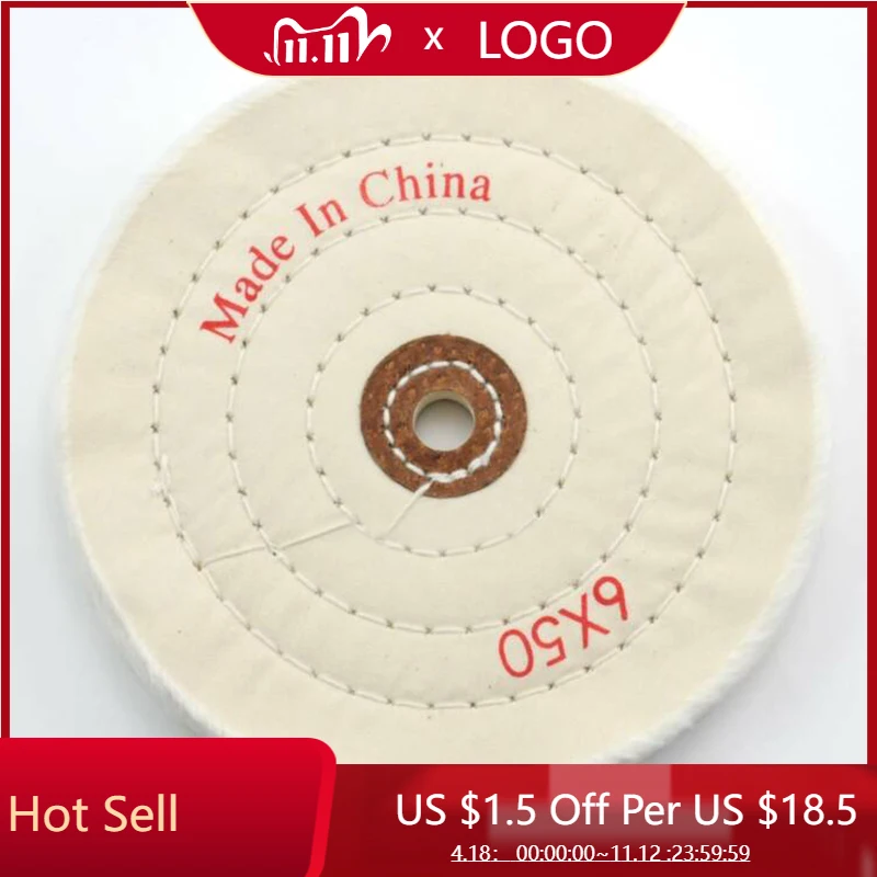 

150mm Cloth Polishing Wheel Flannel Cotton Buffing Dics Gold Silver Jewelry Metal Sanding Pads For Angle Grinder Polisher