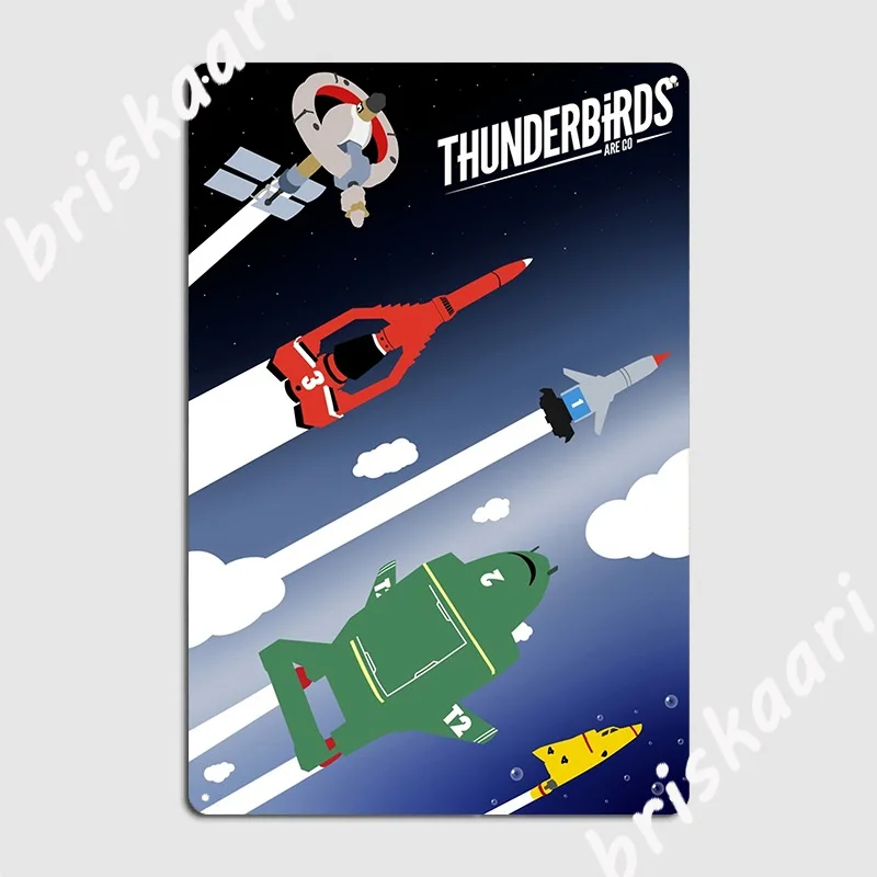 

Металлический знак «Thunderbirds Are Go», клубный бар, украшение гаража, паб, Забавный жестяной плакат