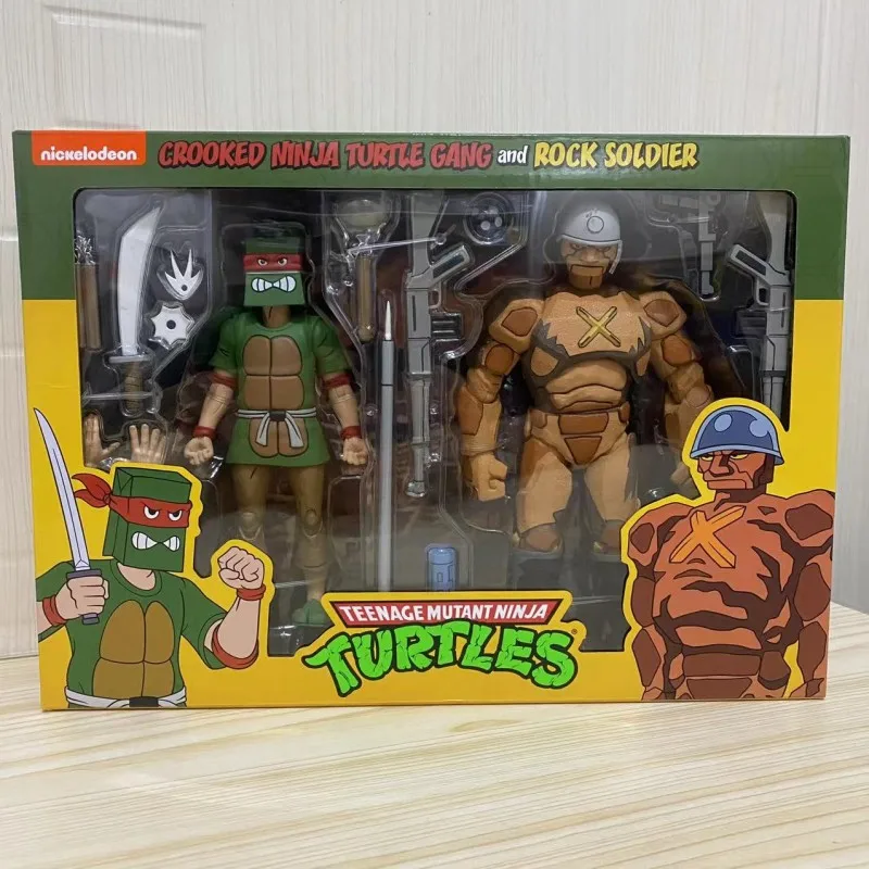 

Новая фигурка Tmnt Neca 54252, рок-пехота и Бендер, 7-дюймовая Подвижная кукла ручной работы, модель, праздничные подарки