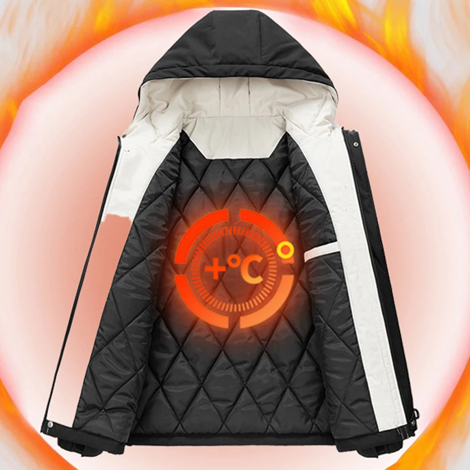 Мужская зимняя куртка с капюшоном размеры до 8XL