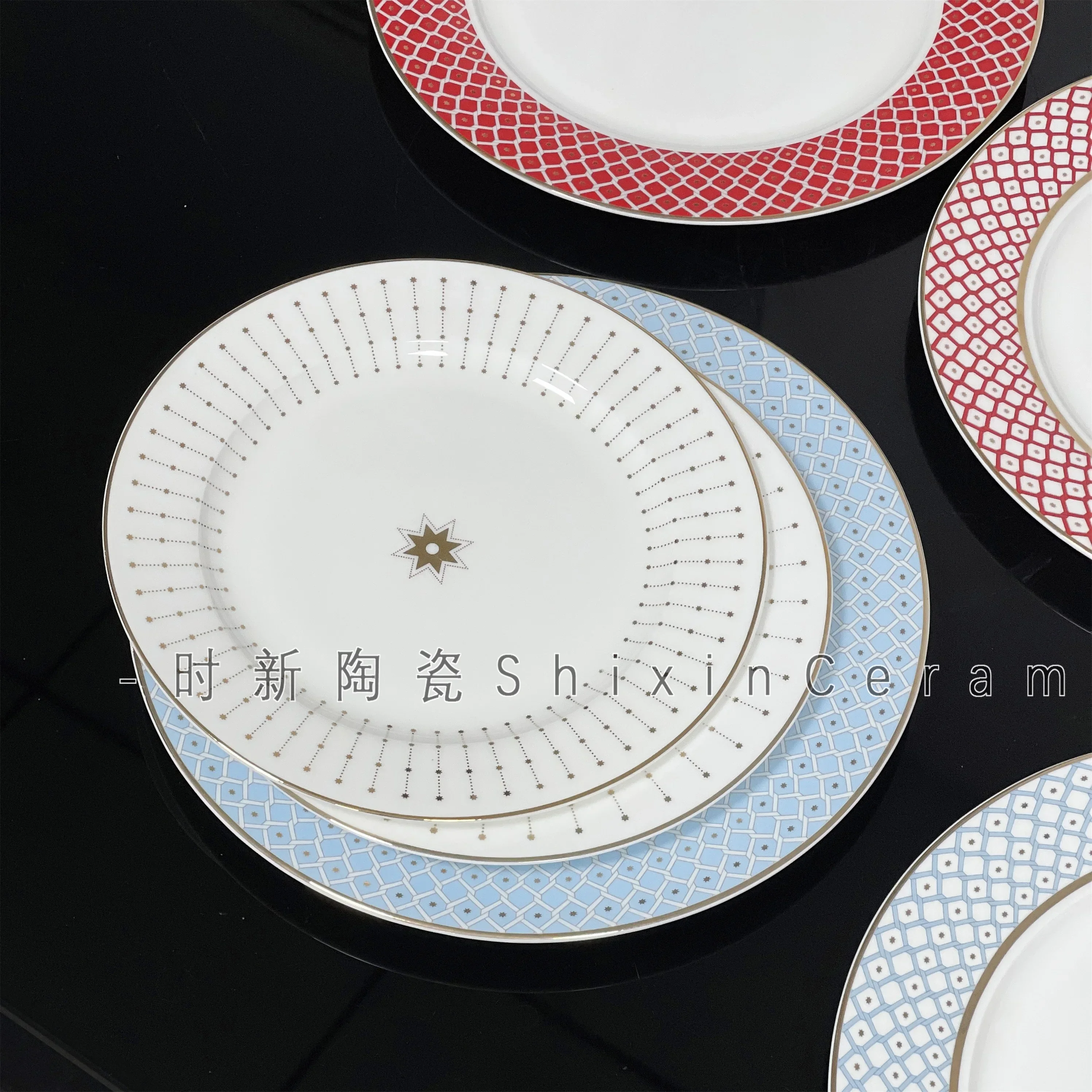 Европейская легкая роскошная тарелка для еды в стиле вестерн десертная