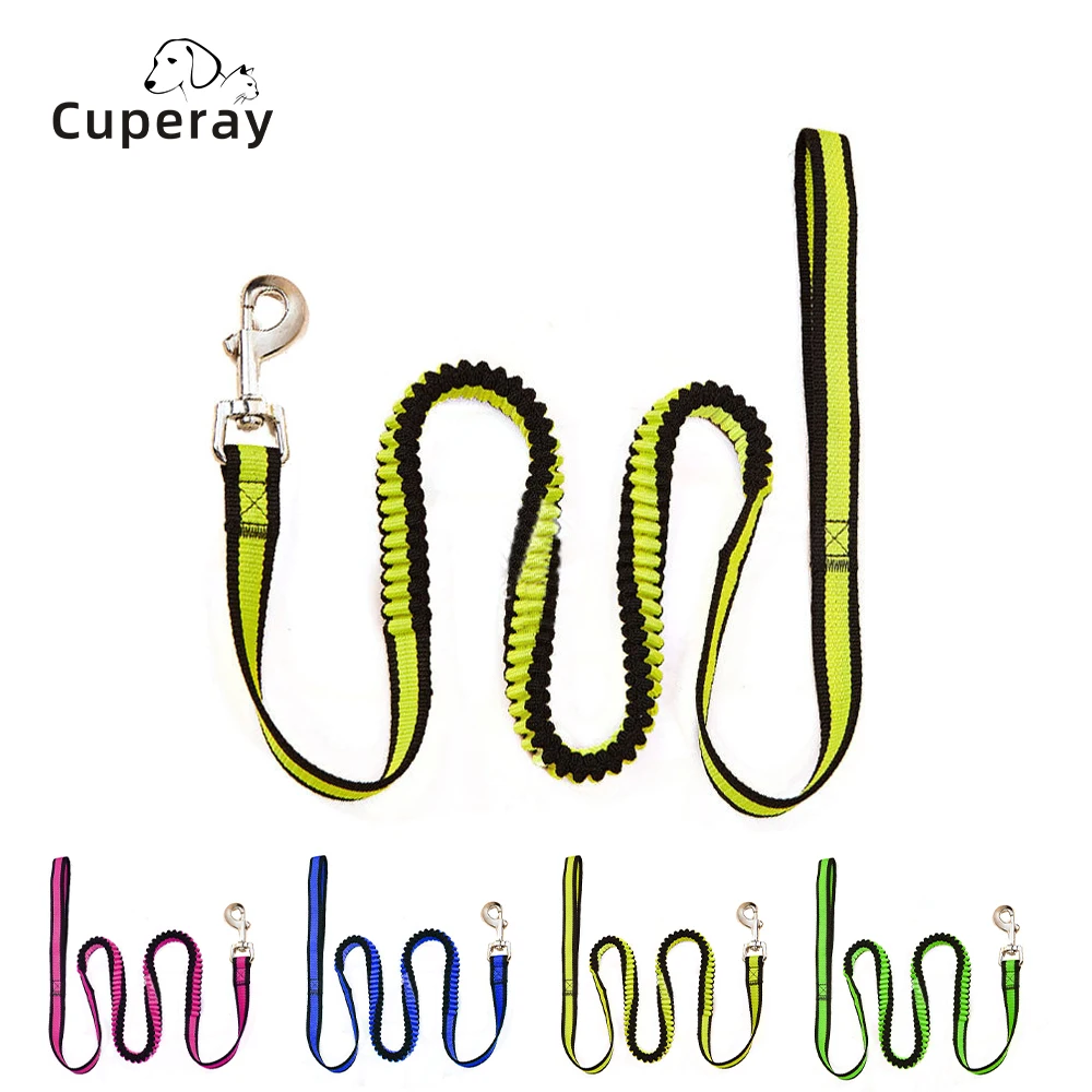 

Эластичный поводок для собак, выдвижная амортизирующая P-цепь с удобной ручкой, подходит для больших и средних собак, аксессуары