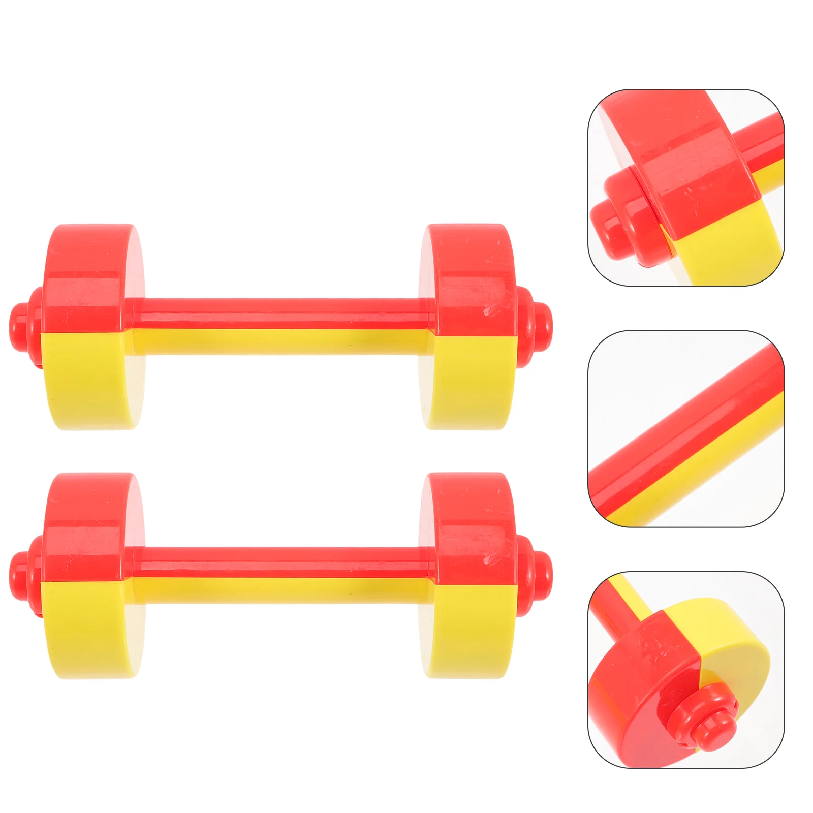 

2 Pcs Children's Dumbbell Exercising Weights Interactive Kids Toddler Outdoor Toy Interesting Plastic Playsets Small School