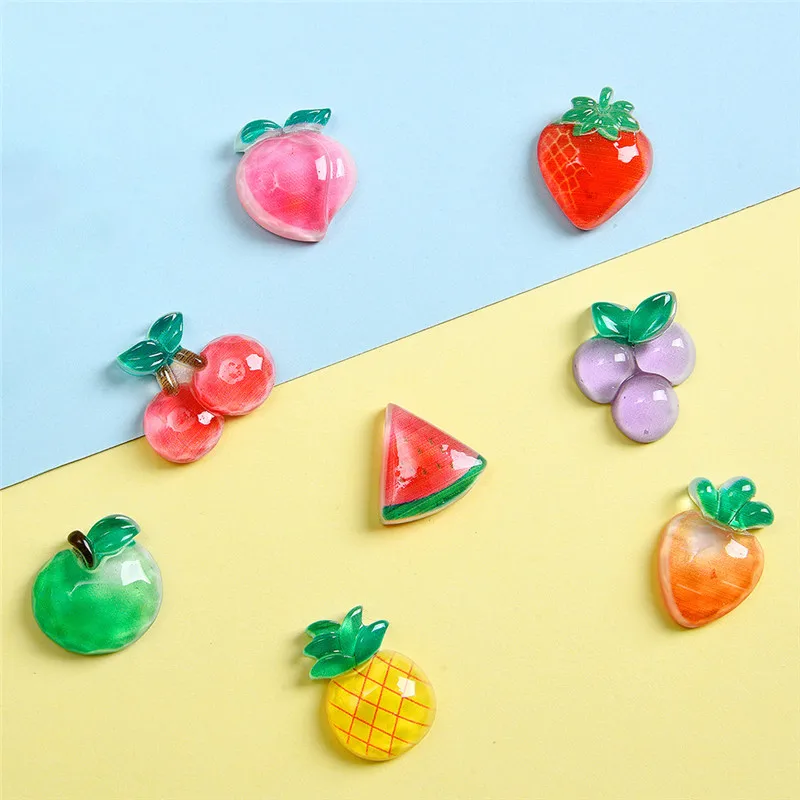 

10pcs New Simulated Strawberry Carrot Peach Flatback Patch DIY Phone Case Hairclip Earrings Resin Jewelry Making Findings R247