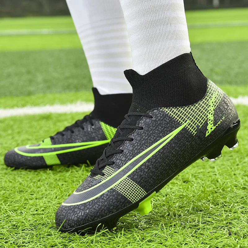 High Quality Football Boots Same C.Ronaldo American Soccer Shoes Assassin Non-slip Chuteira Campo TF/AG Futsal Training Sneaker images - 5