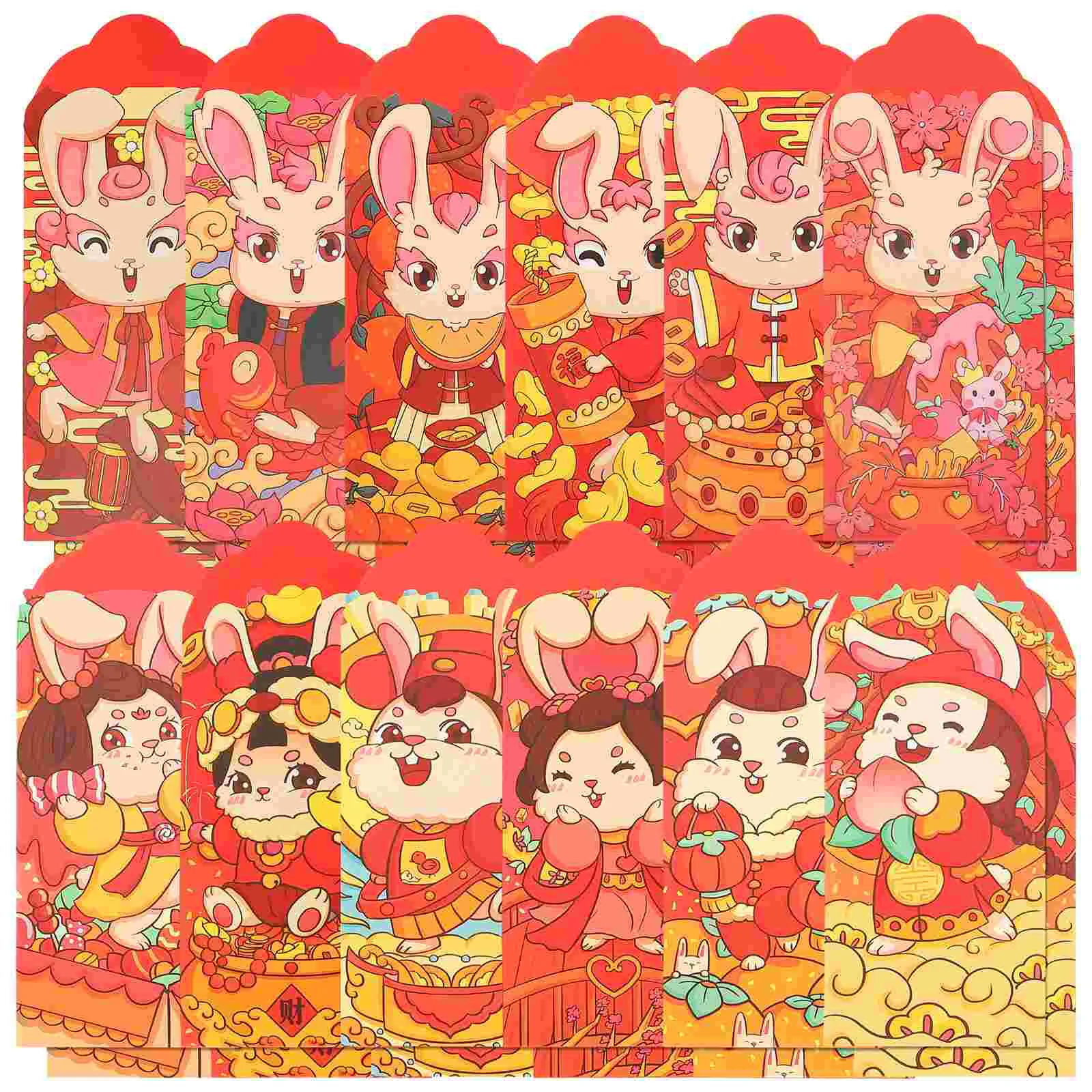 

Envelopes Red Rabbit Cartoon Year Zodiac Practical Paper Money Lovely Chinese Style New Gift
