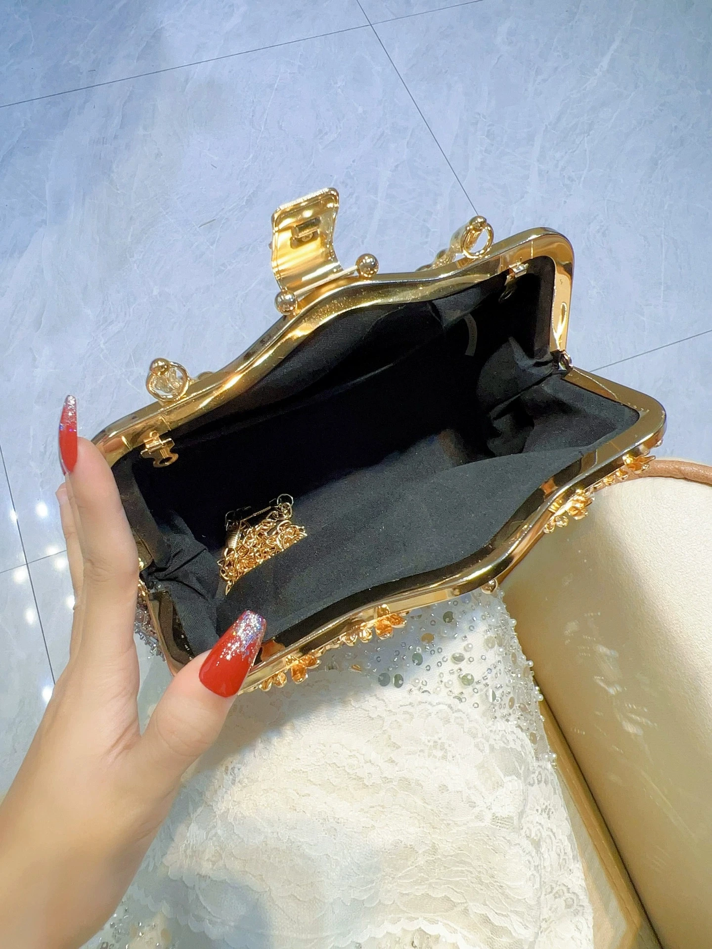 Инкрустация бриллиантами изысканный модный кошелек блестящая сумочка со