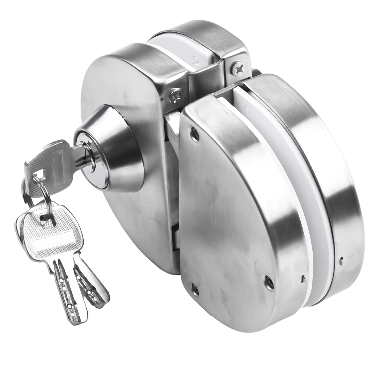 1 шт. замок для стеклянной двери нержавеющая сталь 3 ключа двойные изогнутые