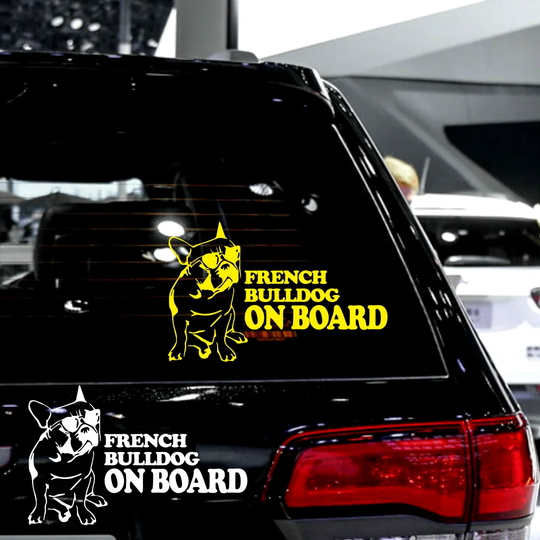 Dawasaru французский бульдог на борту забавная наклейка для автомобиля