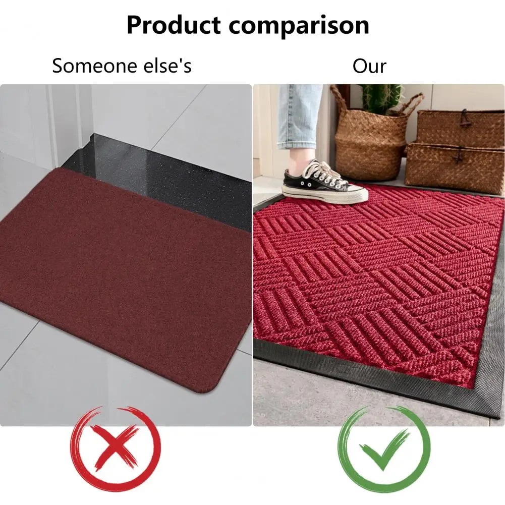 

Устойчивый к разрыву дверной коврик, устойчивый к пятнам дверной коврик, прочный нескользящий входной коврик для использования в помещении и на улице, удобный для внутреннего дворика для дома
