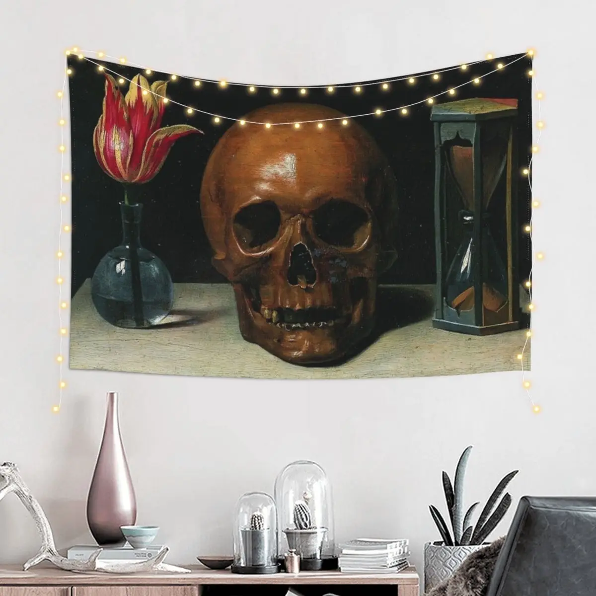 Натюрморт с черепом - гобелен Philippe de Champaigne украшения для комнаты эстетический