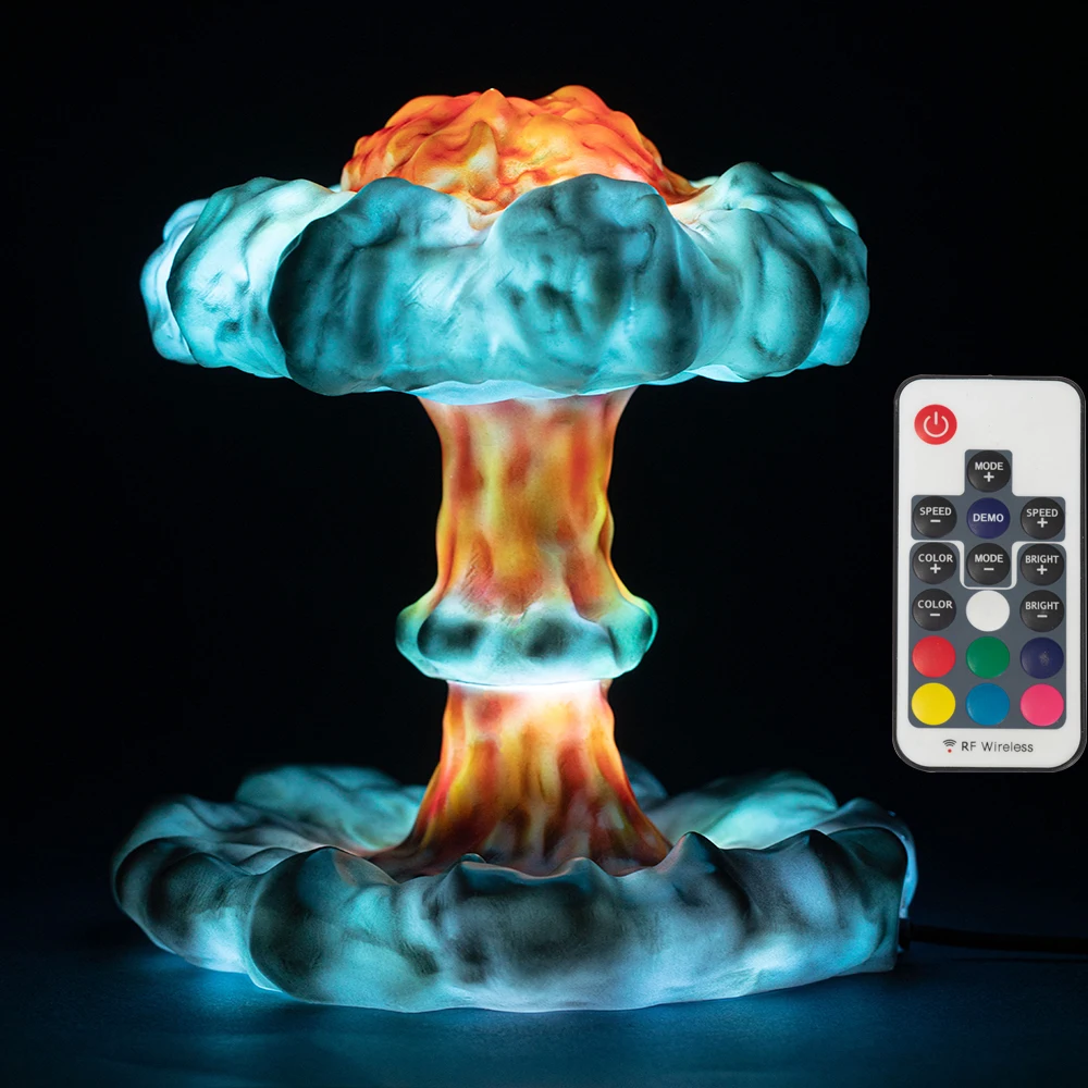 

3D Nuclear Explosion Mushroom Cloud LED Night Light Dimmable Desk Lamp For Home Bedroom Decort Creative Atmosphere Night Light