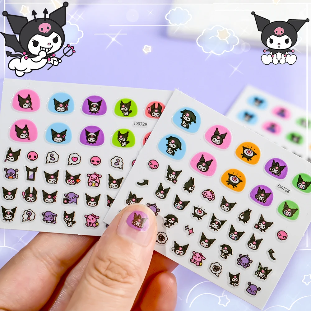 5 шт./1 компл. Sanrio наклейки для ногтей мультфильм Hello Kitty Kuromi Cinnamoroll Pochacco наклейка