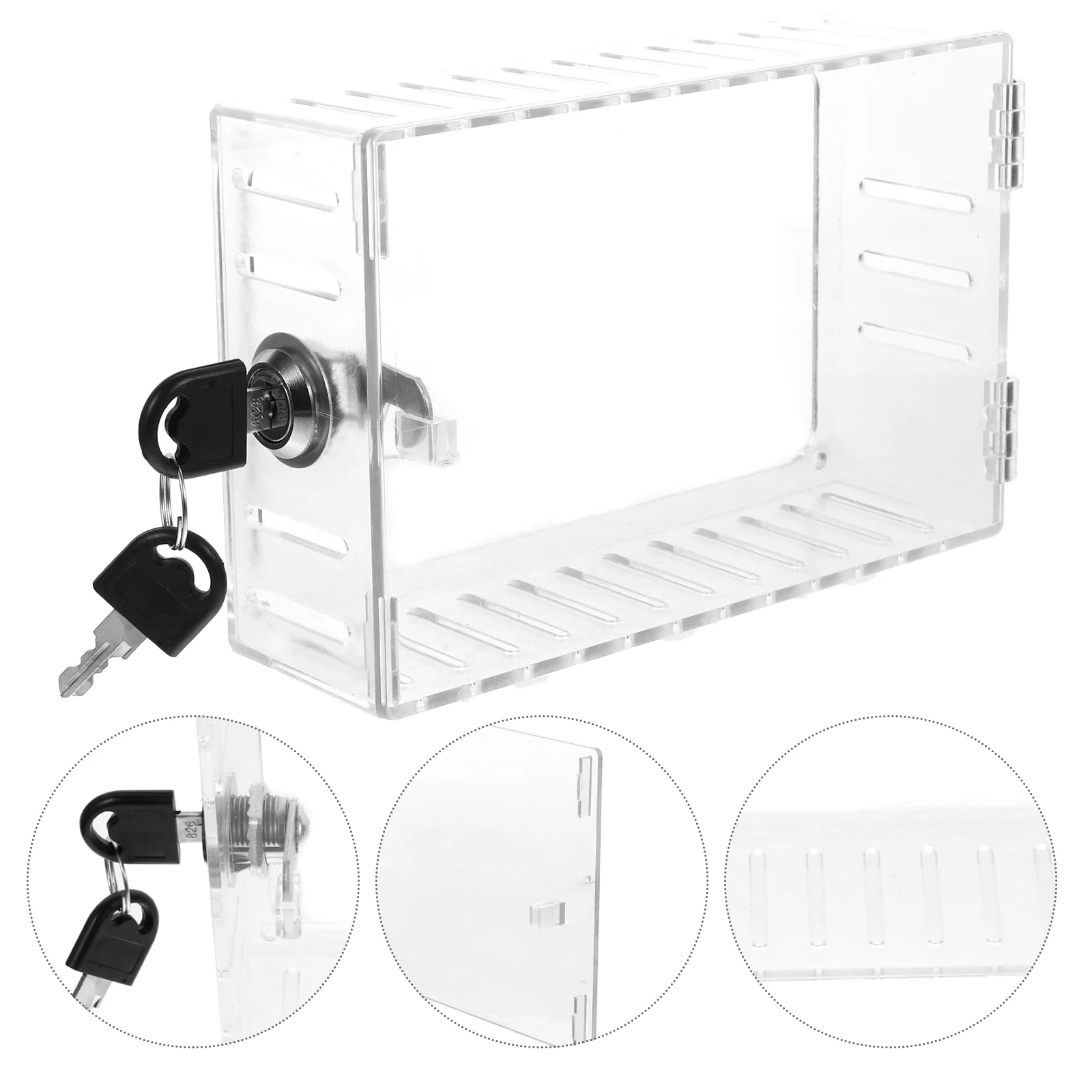 

Thermostat Lock Box Plastic Thermostat Guard Wall Keyed Thermostat Protective Box