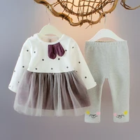 baby girl outfit 2022 new baby girl spring and autumn fashion suit girls long sleeved infant 2 piece set 1 2 3 years