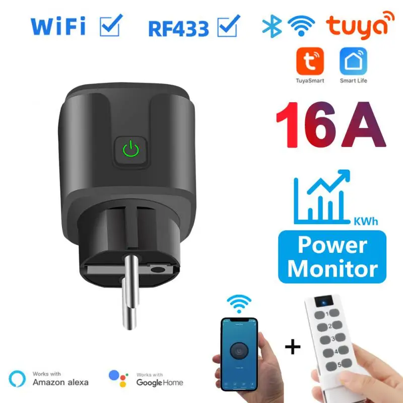 

Умная розетка с Wi-Fi, 16 А, голосовым управлением и таймером