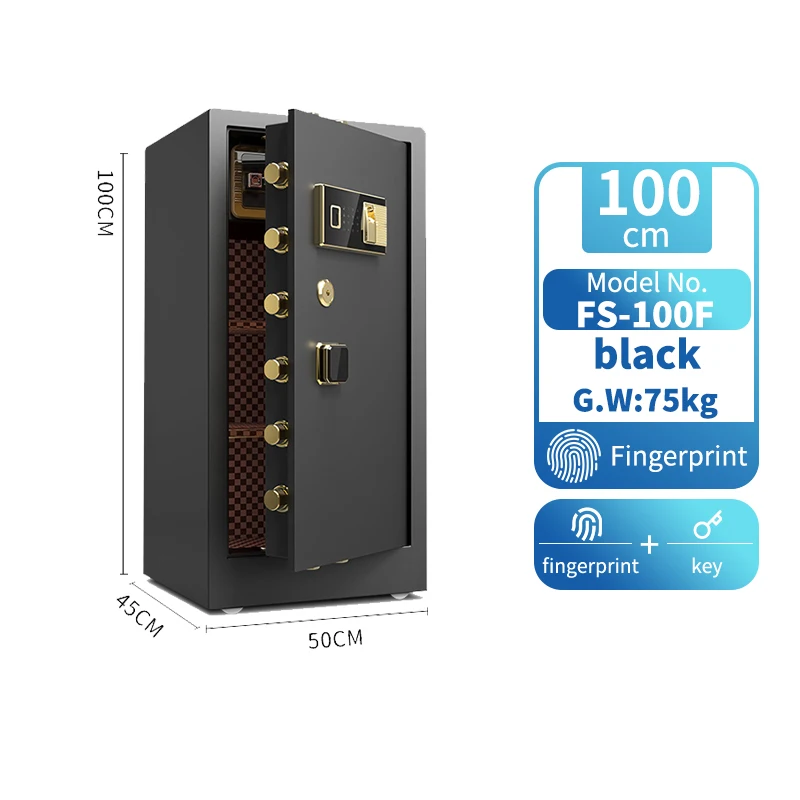 

Delicate solid steel home safe box lock electronic digital and fingerprint can be customized size