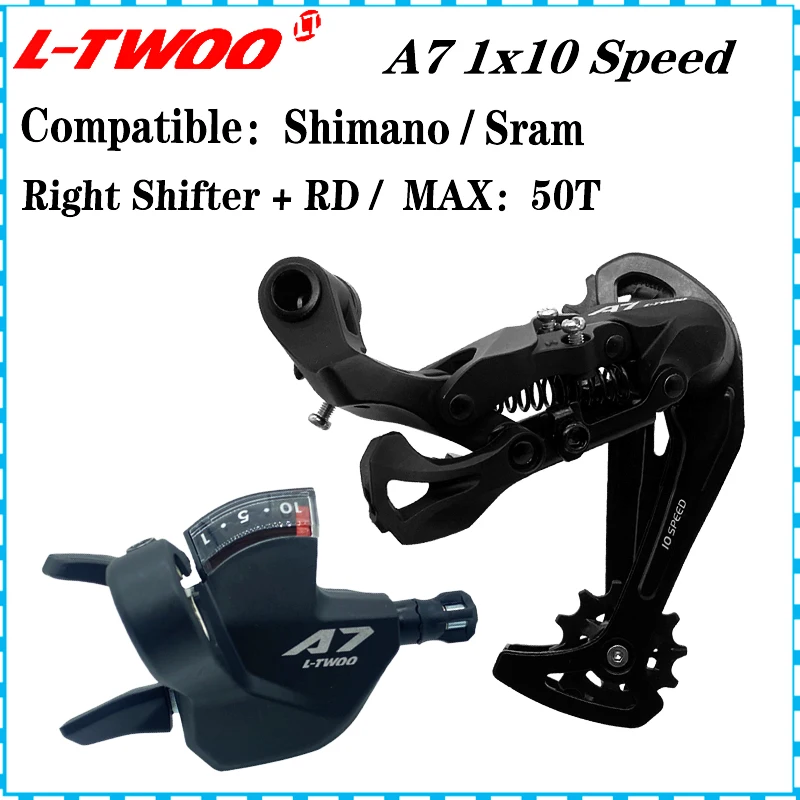 

LTWOO A7 1x10 Trigger Shifter Lever+Rear Derailleur For MTB Bike 10-Speed Cassette Sprockets 42T 46T 50T Shimano Sram Groupset