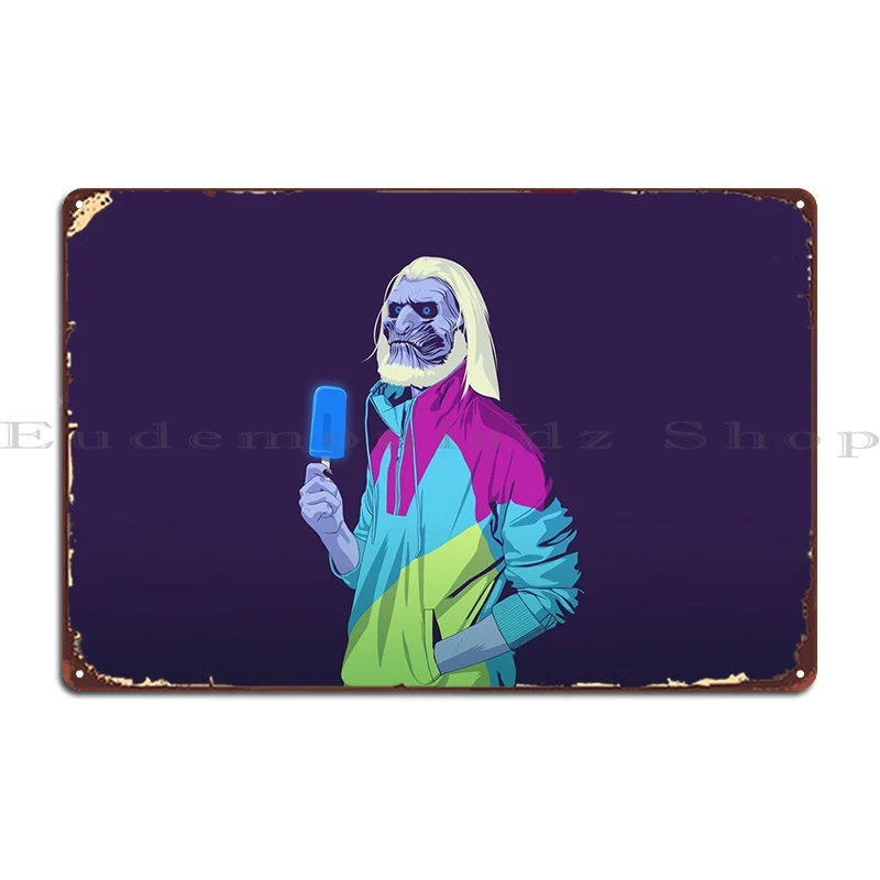 

White Walkers Minimalism Metal Sign Rusty Home Wall Decor Printing Kitchen Tin Sign Poster