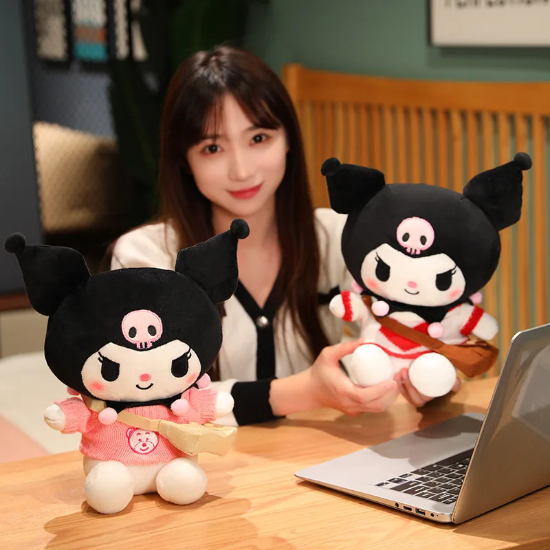 

Мультяшный аниме Sanrio, плюшевая игрушка, кукла Kuromi, подарок на день рождения для детей, украшение для дивана, подарок другу, Sanrio, плюшевая распродажа