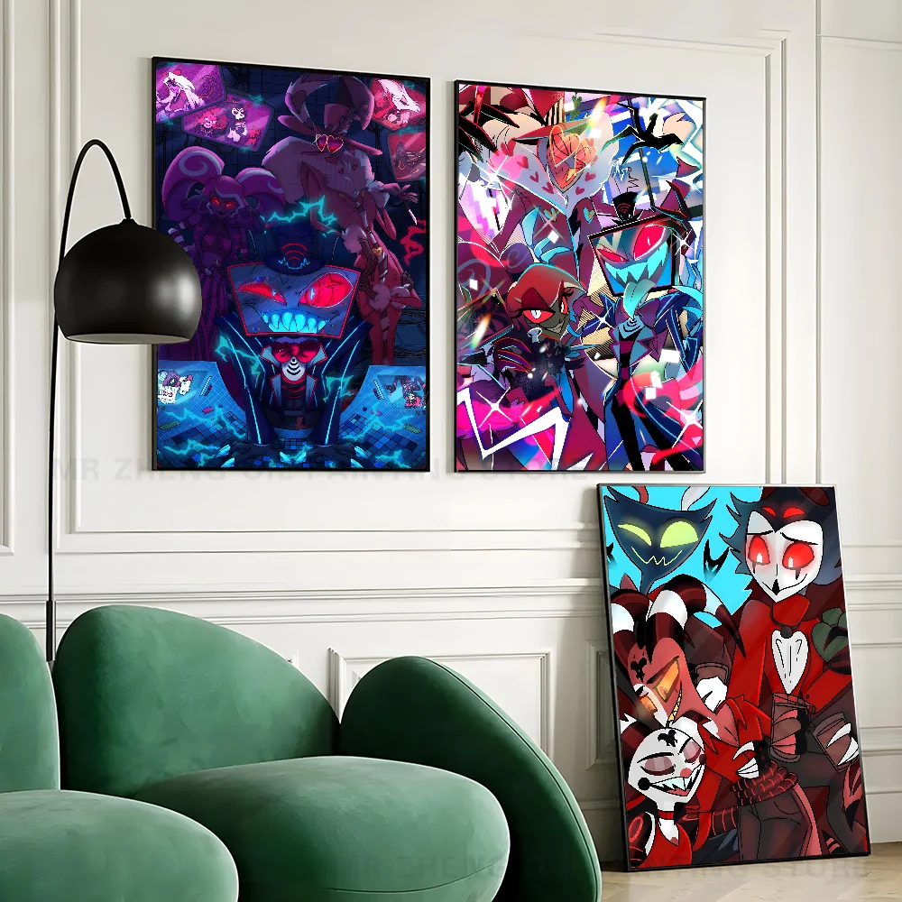 Cartoon H-Helluva Boss Terror Poster Paper Print Home Living Room Bedroom Entrance Bar Restaurant Cafe Art Painting Decoration