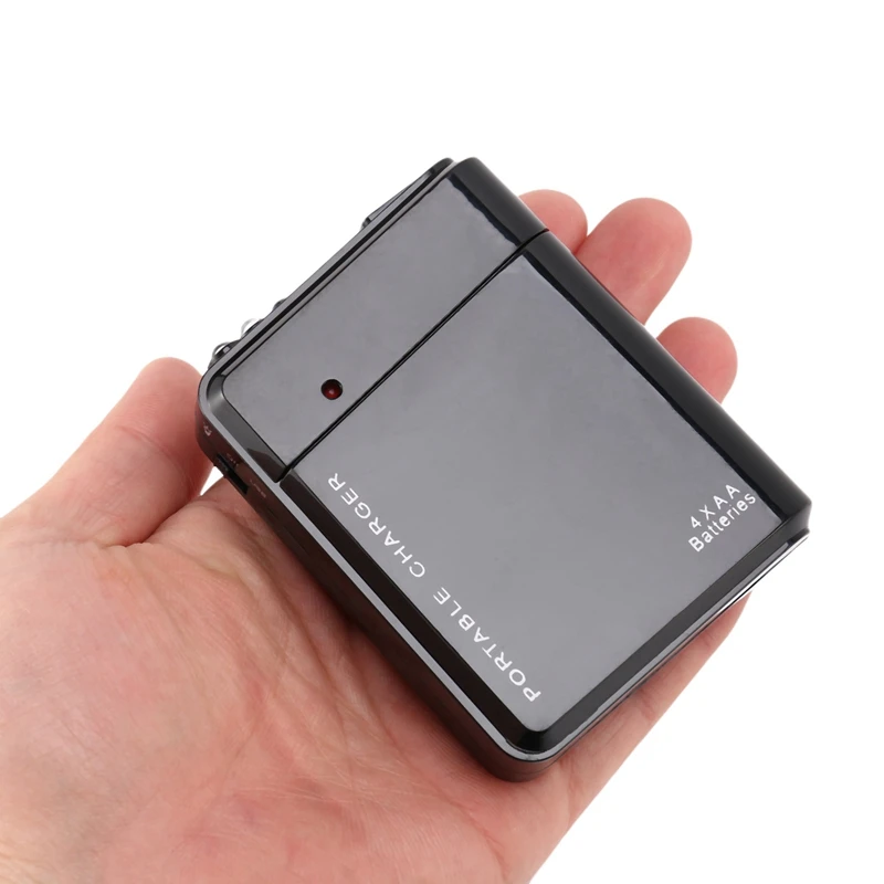 Портативное аварийное зарядное устройство USB для мобильного телефона 2X Black 4X AA