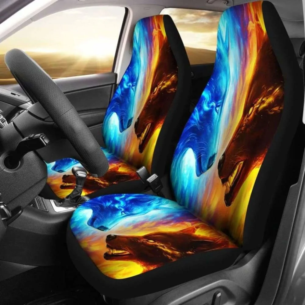 

Ice And Fire Wolfs Car Seat Covers 202004,Pack of Front Seat Cover