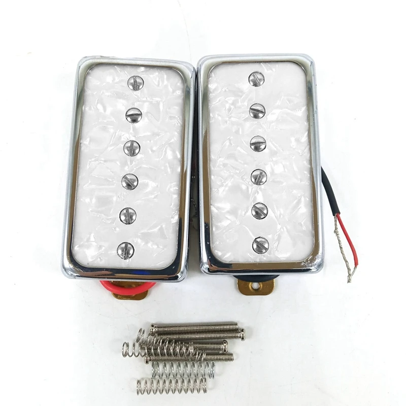 

A Set Of 2 White Pearl Electric Guitar Single Coil Bridge&Neck Pickups LP Humbucker Pickup 50 52