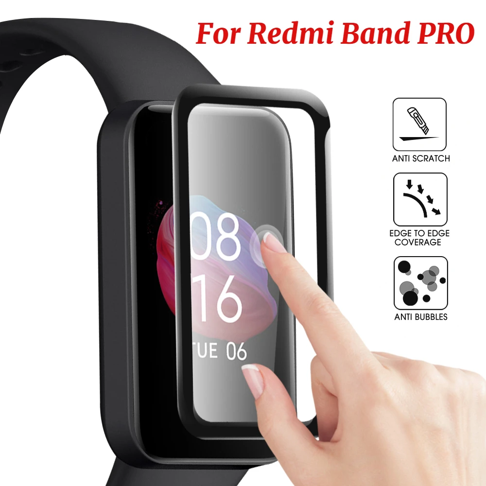 

20D Curved Edge Protective Film For Xiaomi Redmi Smart Band Pro Smartwatch Anti-Scratch Screen Protectors For Redmi Band PRO