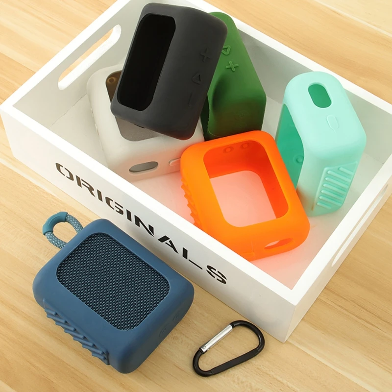 

Colorful Anti-Dust Silicone Case Protective Cover Shell Anti-fall Speaker Case for-JBL GO 3 GO3 Bluetooth Speaker Accessories