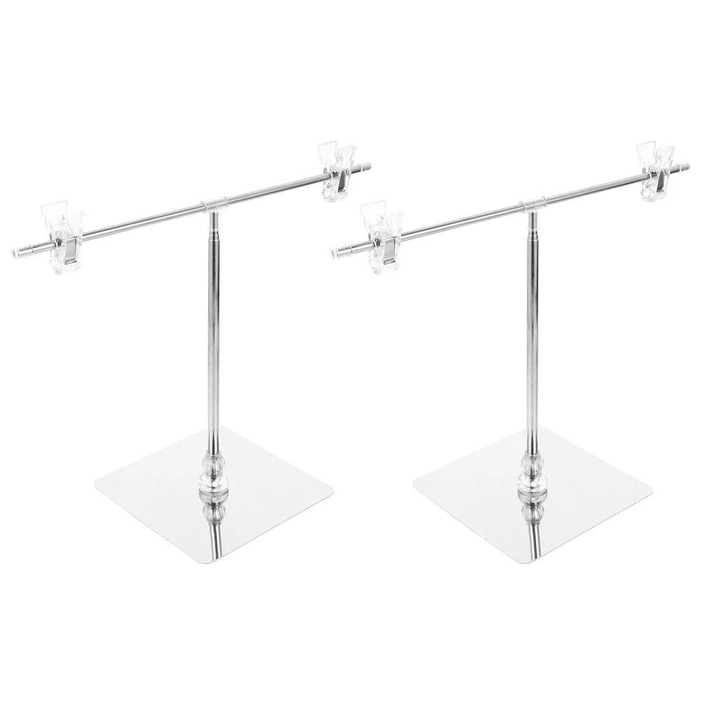 

T Shaped Poster Stand Clip Advertising Sign Holder Adjustable Display Banner Stands